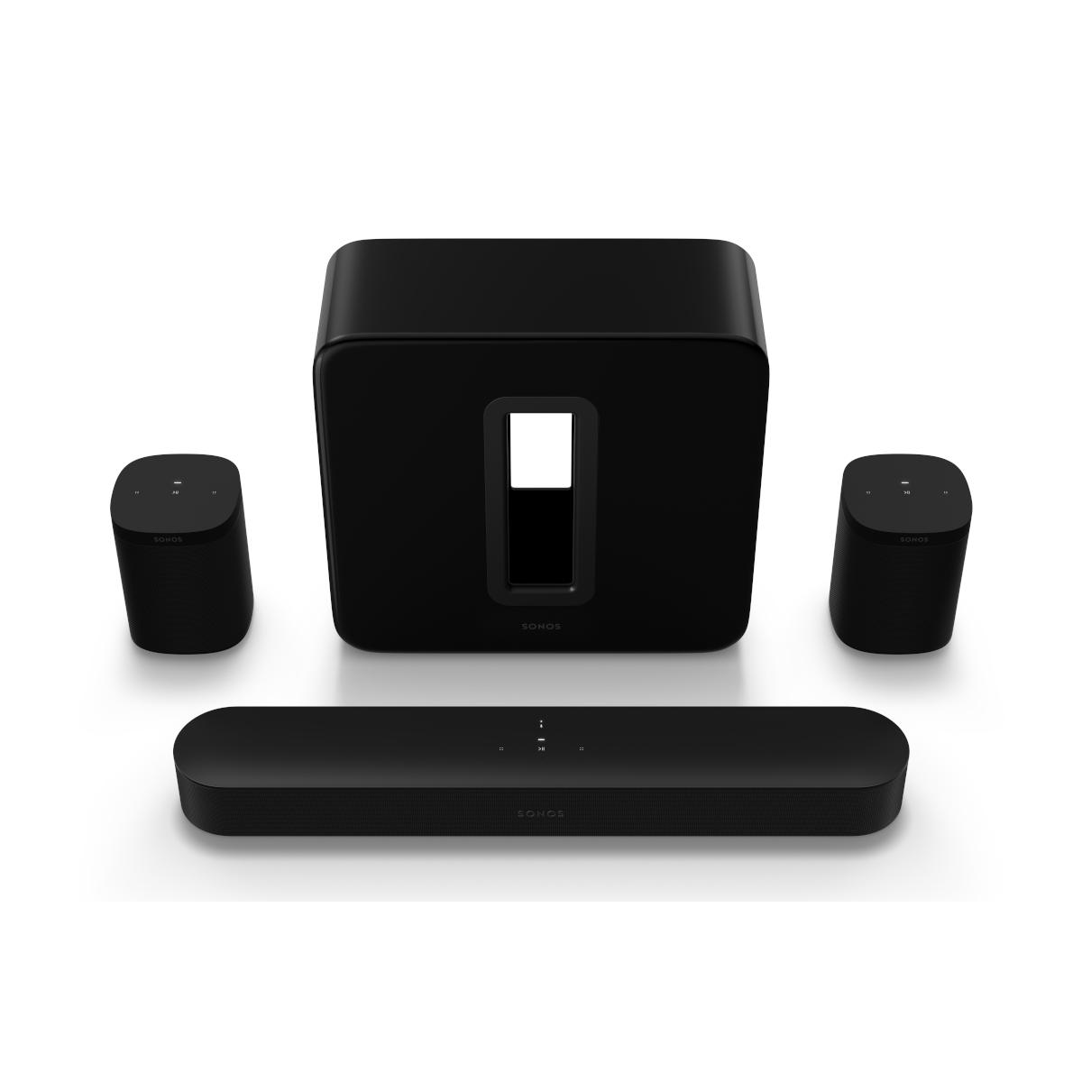 Sonos 5.1 Home Theater Set with Beam (Gen 2), Sub (Gen 3), and SL - Black - Sonos