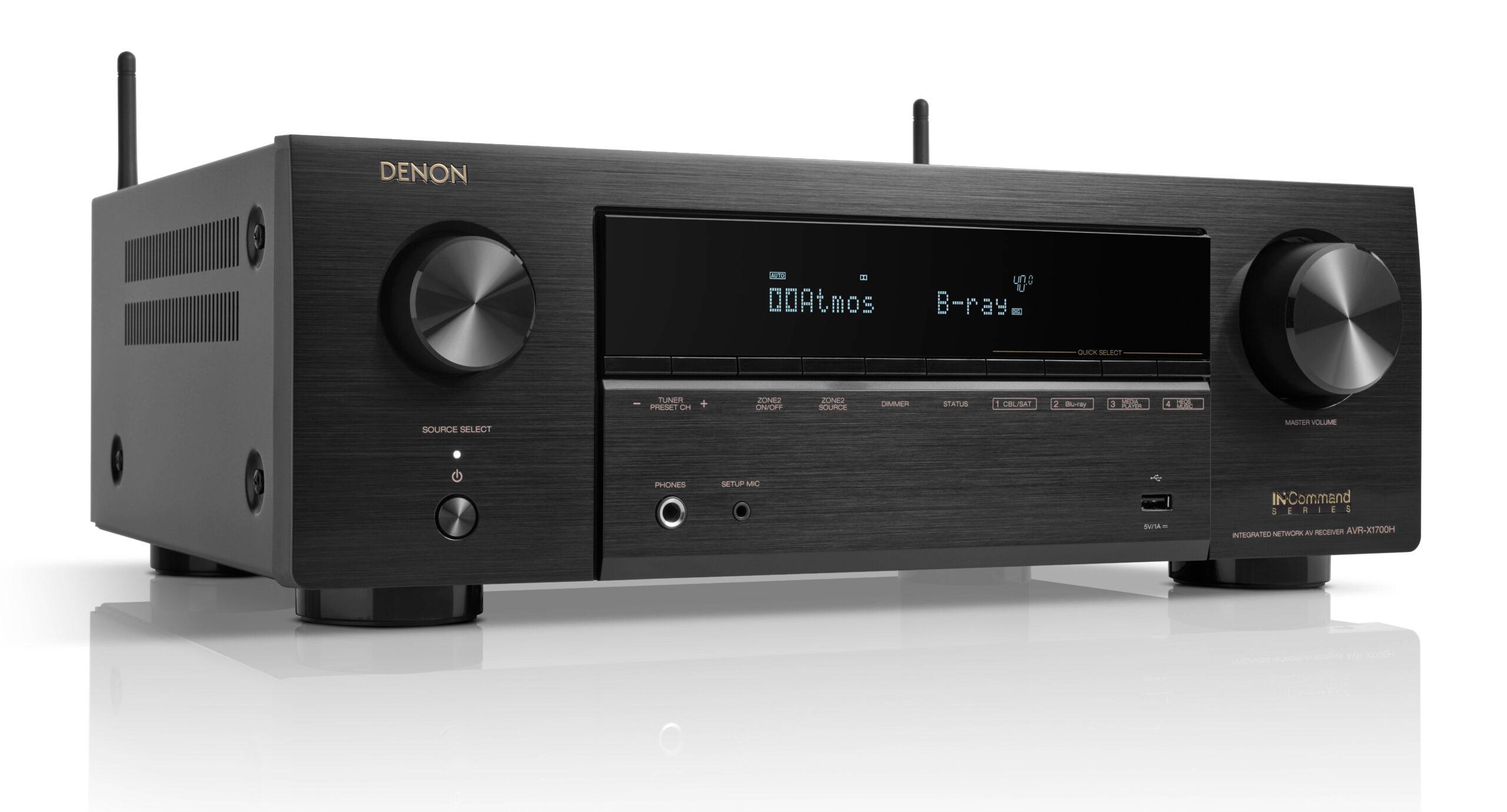 The Denon AVR-X1700H is an approachably priced 8K AV receiver that is equally at home in a living room as it is in a modest home theater. AVR-X1700H 3cd48dd2 denon avr x1700h e3 studior scaled