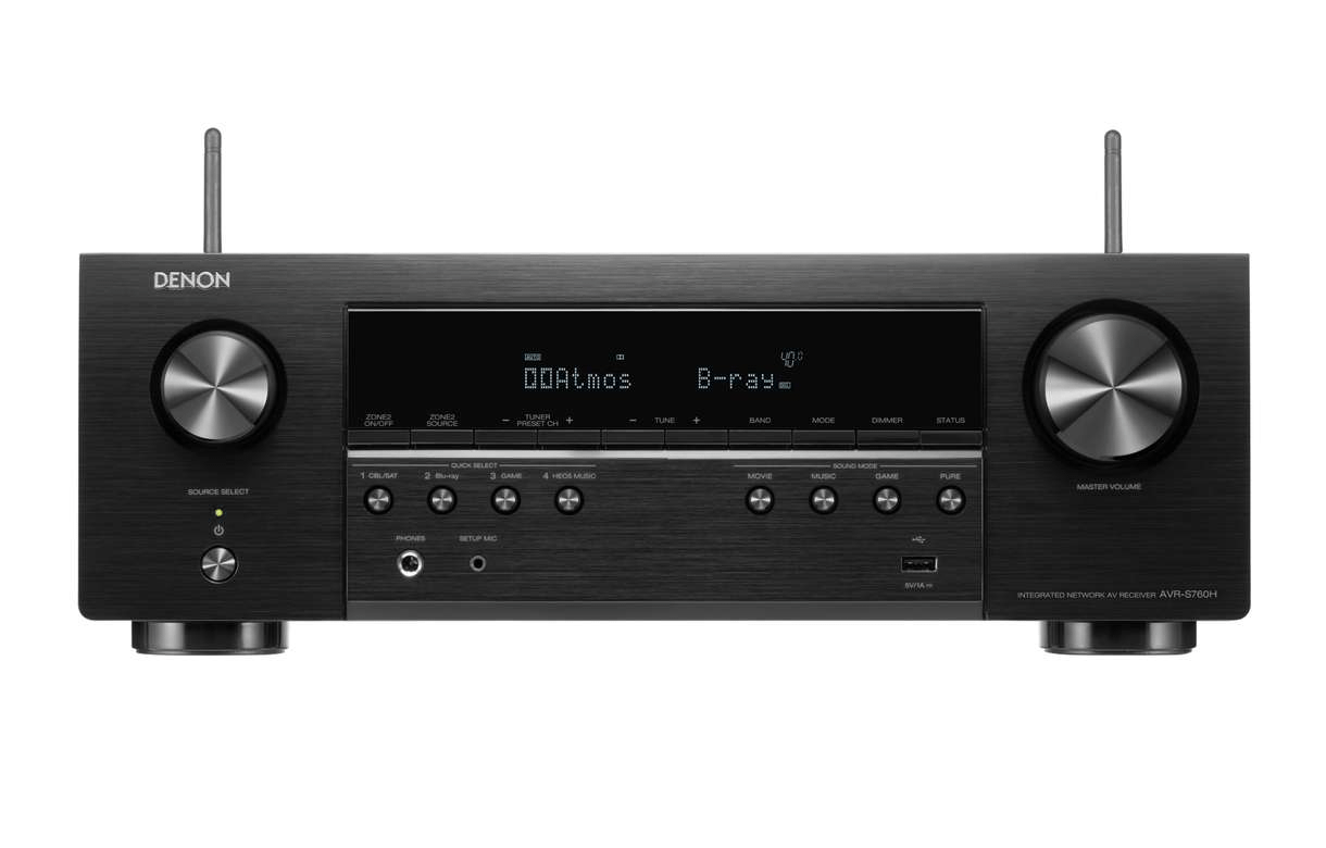 Two new, affordable S Series AVRs from Denon offer 8K connectivity. The AVR-S760H is a particularly great value with a feature set that includes Dolby Atmos sound. AVR-S760H ab25a2c7 image 1
