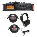Tascam DR-70D 4-Channel Audio Recorder for DSLR Cameras, with Headphones