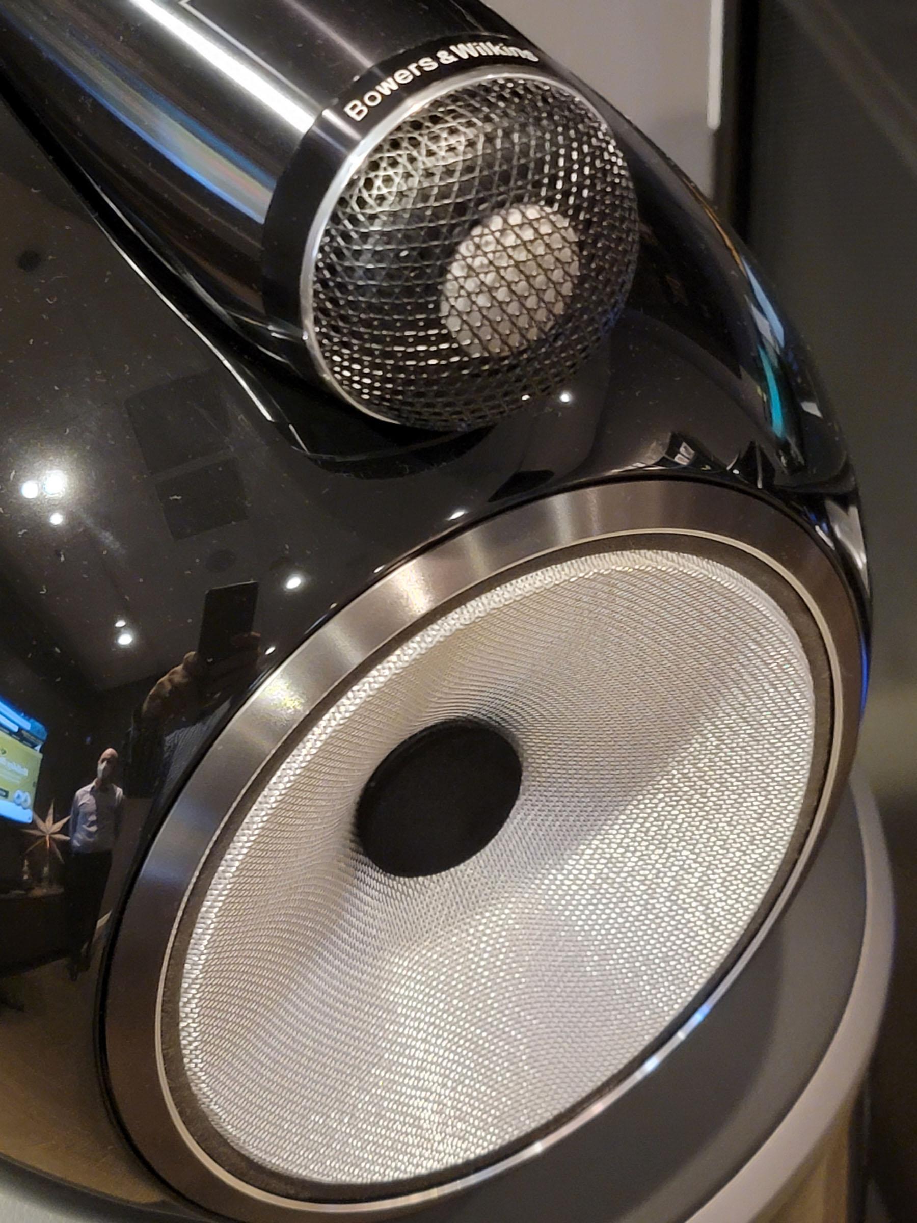 The 801 D4 is the undisputed heavyweight champion of the Bowers & Wilkins speaker lineup. Hear what they sounded like at the demo. dfb17894 20211113 150513