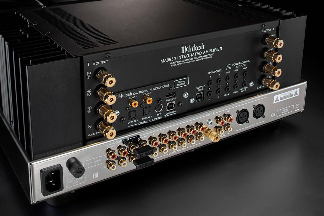 Upgrades to two award-winning models from McIntosh 01ef41ea ma8950 back background