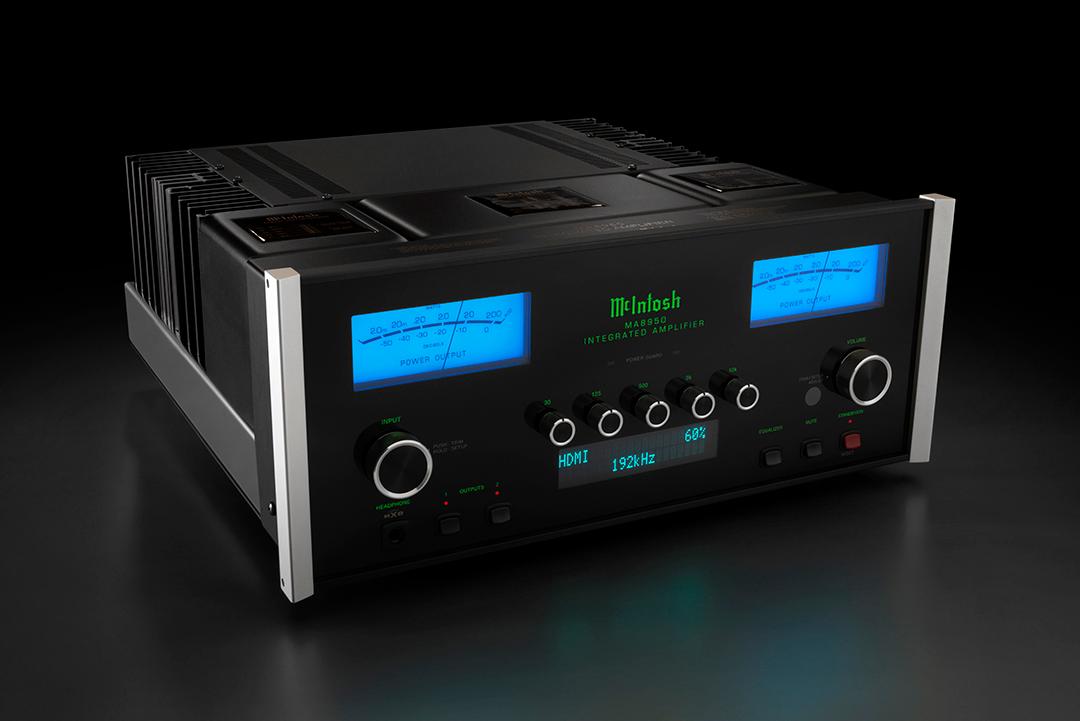 Upgrades to two award-winning models from McIntosh 3a7383fb ma8950 angle left background hdmi