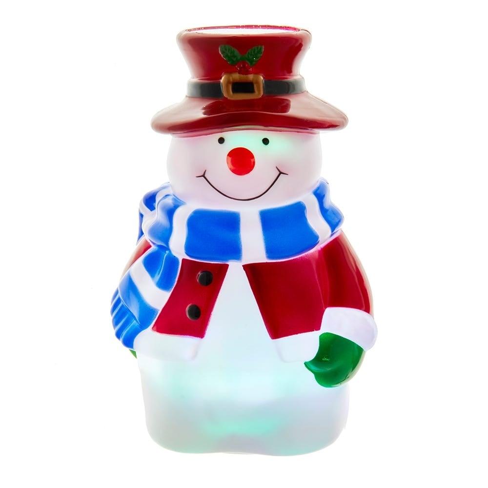 Kurt Adler 7.4-Inch Battery-Operated USB Snowman Night Light Projector ...