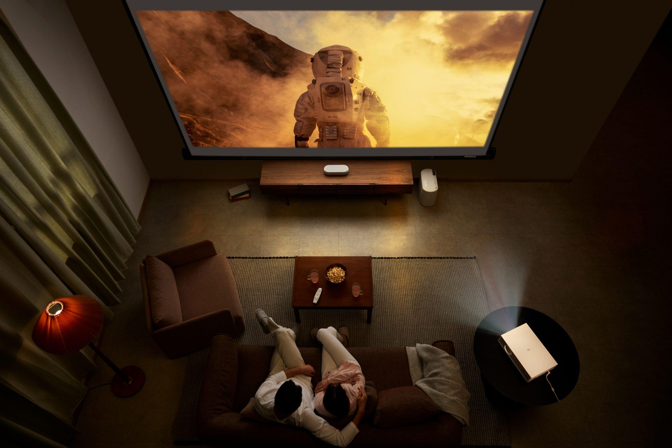 Bring the cinematic experience to your living room e4ca5ea1 lg cinebeam lifestyle 03 scaled