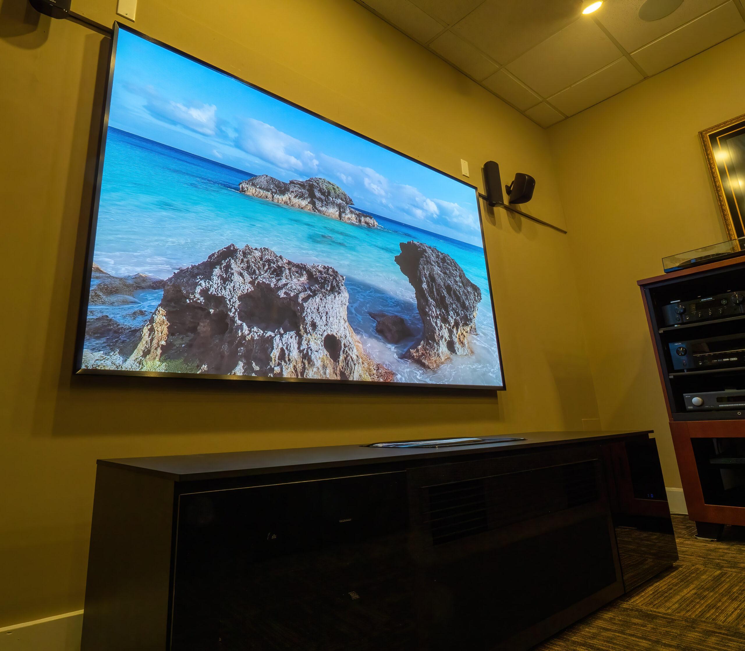 The Hisense L9G is a fantastic turnkey 4K UST system. fd23bd2a h9g showroom scaled