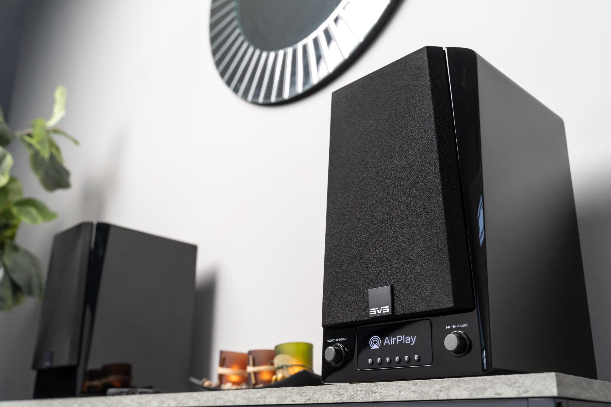 SVS has updated their Prime Wireless Pro speakers with new drivers for deeper bass and HDMI connectivity. f2964277 prime wireless pro pg lifestyle 3 scaled