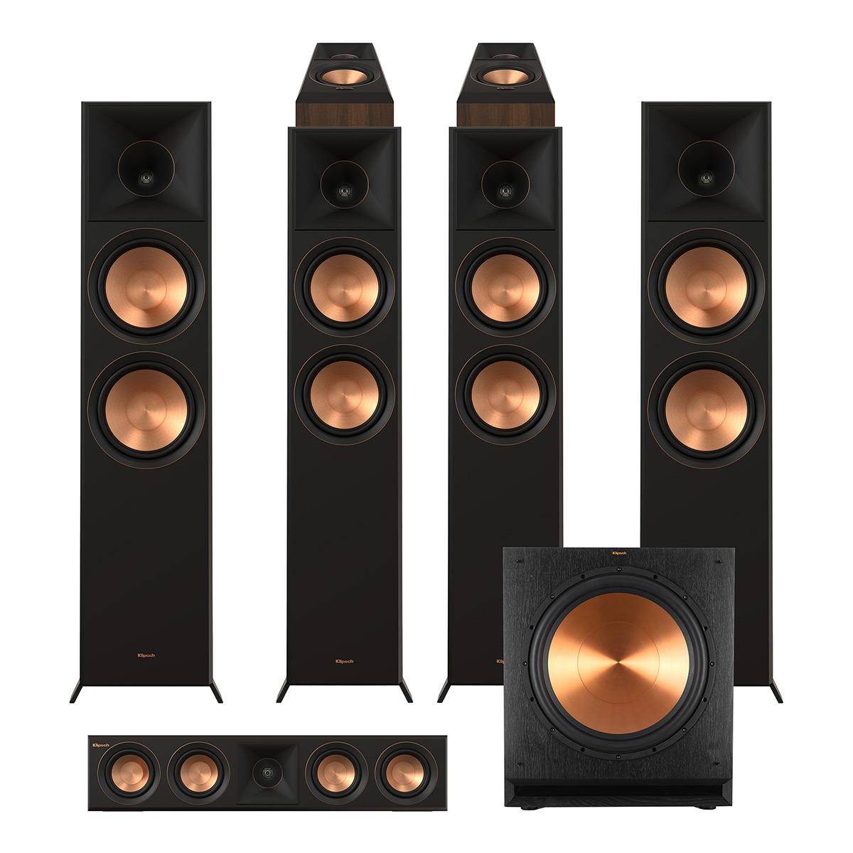 Klipsch Reference Premiere RP-8060FA II 5.1.4 Dolby Atmos Home Theater System (Walnut)