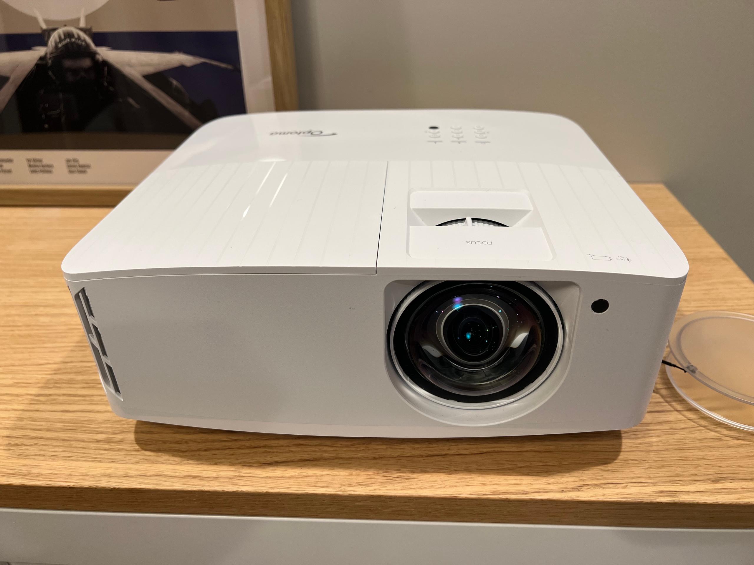 Optoma's UHD35STx short-throw 4K projector is affordable, but performance is lacking. 4aab153b optoma uhd35stx front center
