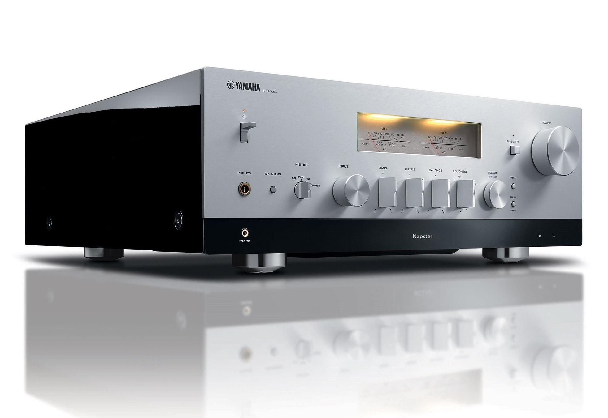 This integrated amplifier incorporates flagship technology for superior sonics. 17dabd1e 02b yamaha r n2000a carousel silver angle left napster crop