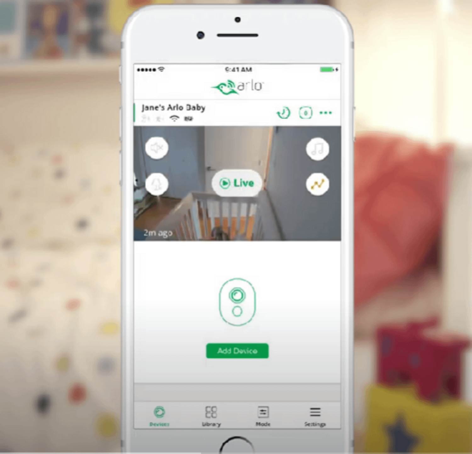 The look of the Arlo app on the mobile phone