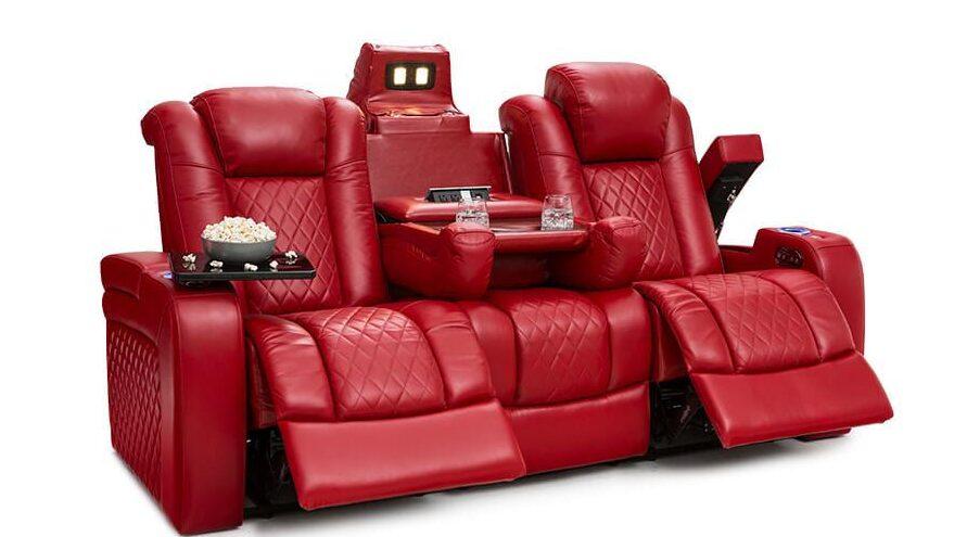 Seatcraft Madrigal 3 Row Red Home Theater Seating Package