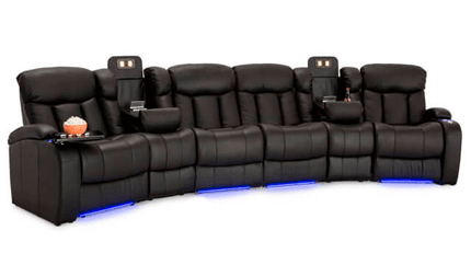 Seatcraft grenada home theater deals seating black leather