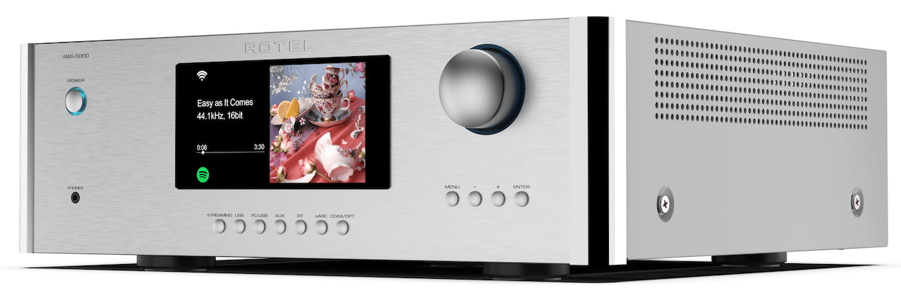 Rotel RAS-5000 streaming integrated amplifier in silver finish.