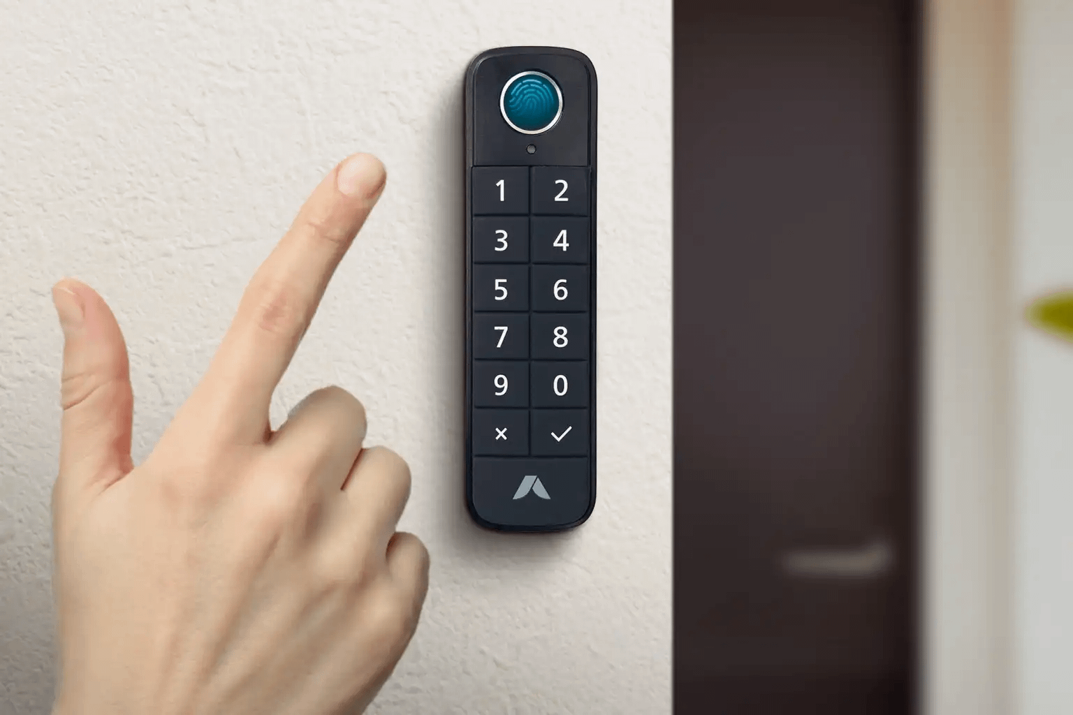Abode Lock comes with a numeric keypad that has an embedded fingerprint reader.