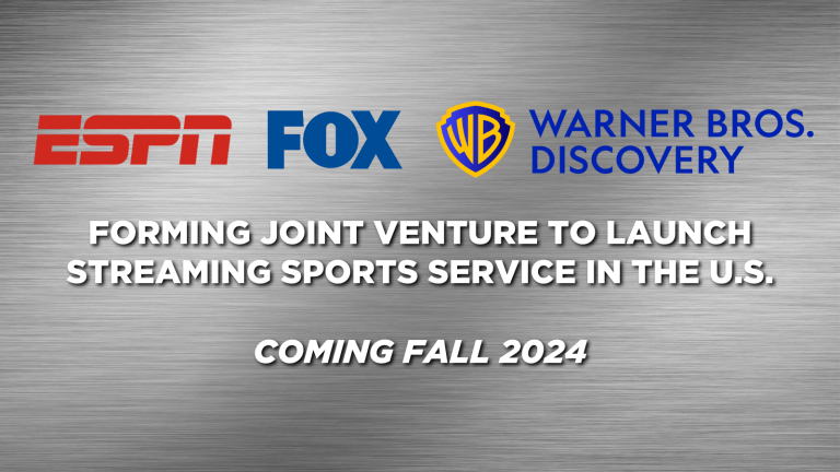 ESPN, Fox, and Warner Bros. joint announcement regarding the new streaming service.