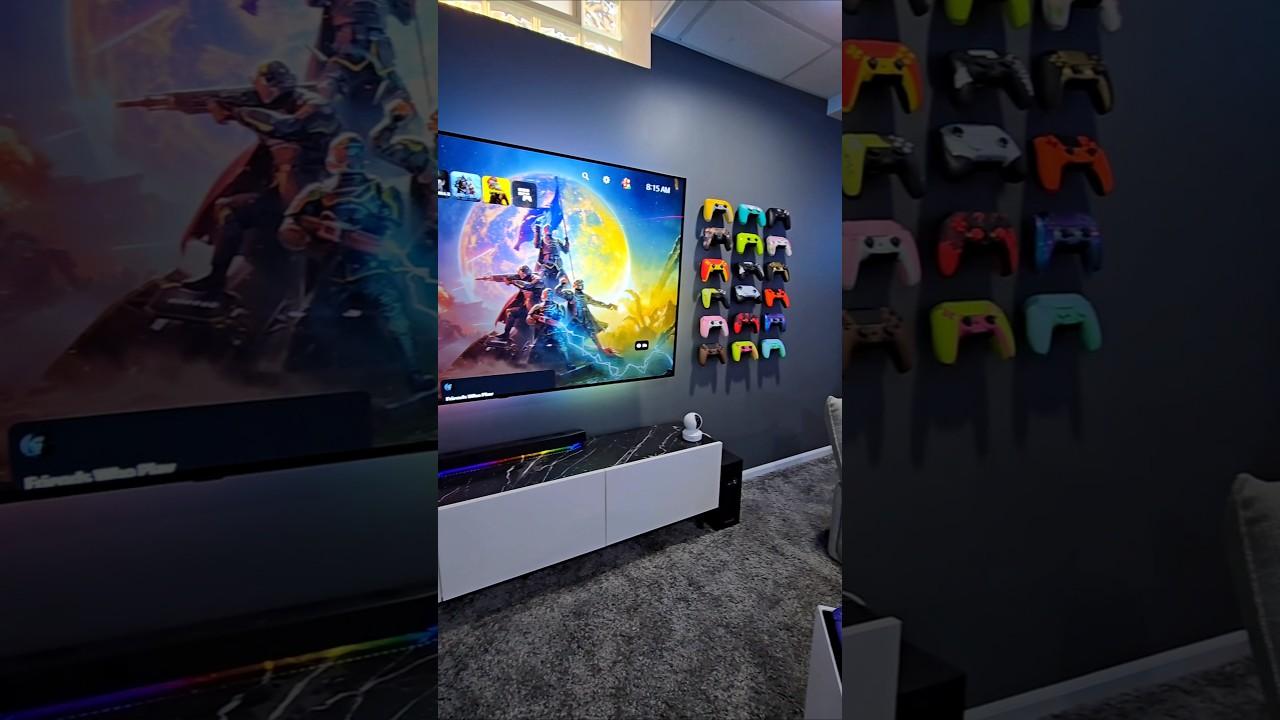POV: you build a CRAZY GAMING SETUP in your basement 🏗 #playstation # ...