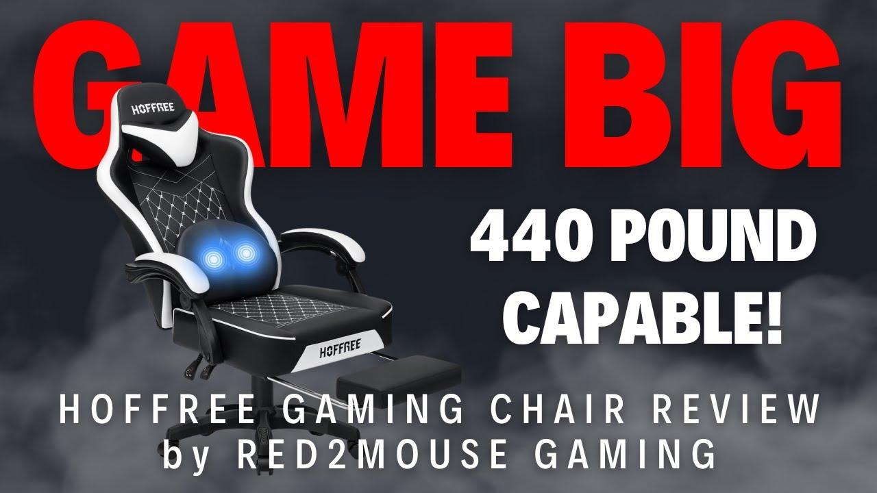 Plus Size Gaming - Hoffree Gaming Chair - Massage and 440 Pound Load ...