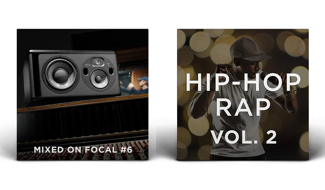 “Mixed on Focal #6” and “Hip Hop / Rap Vol. 2” playlists.