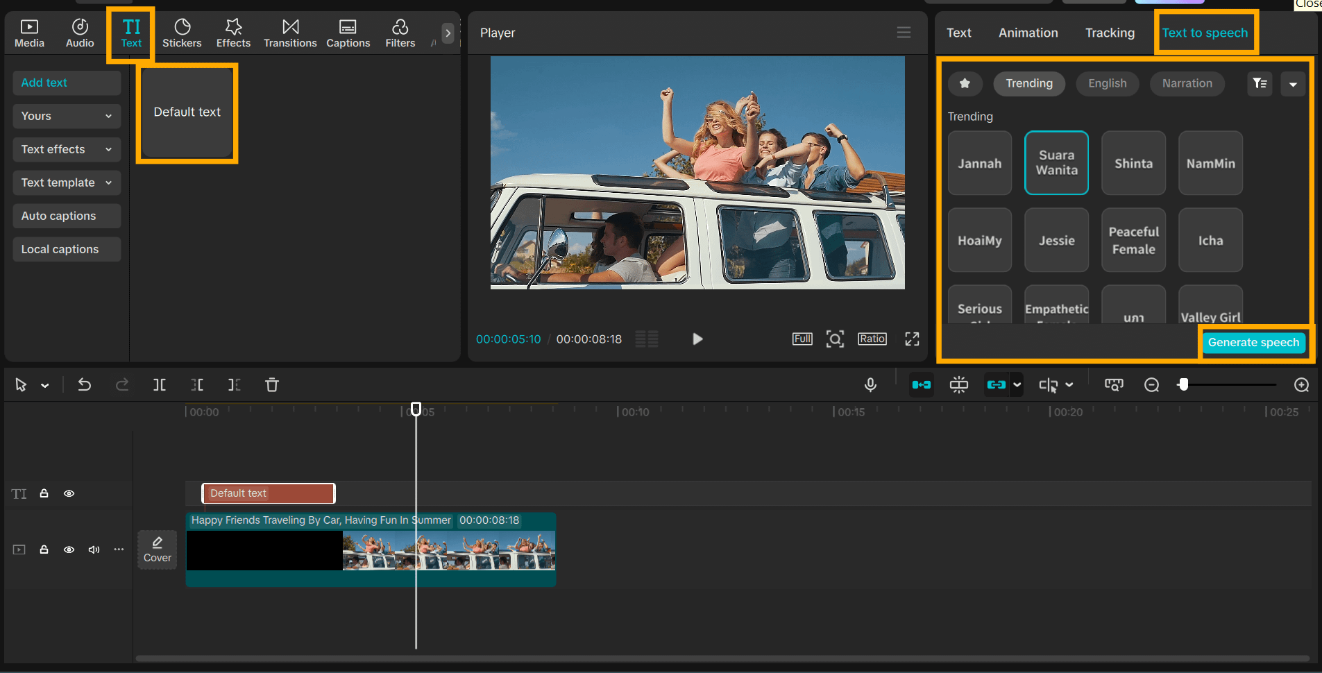 CapCut brings text-to-speech to the table. 92e3bf9d b028 49d9 833f 9122389123ad