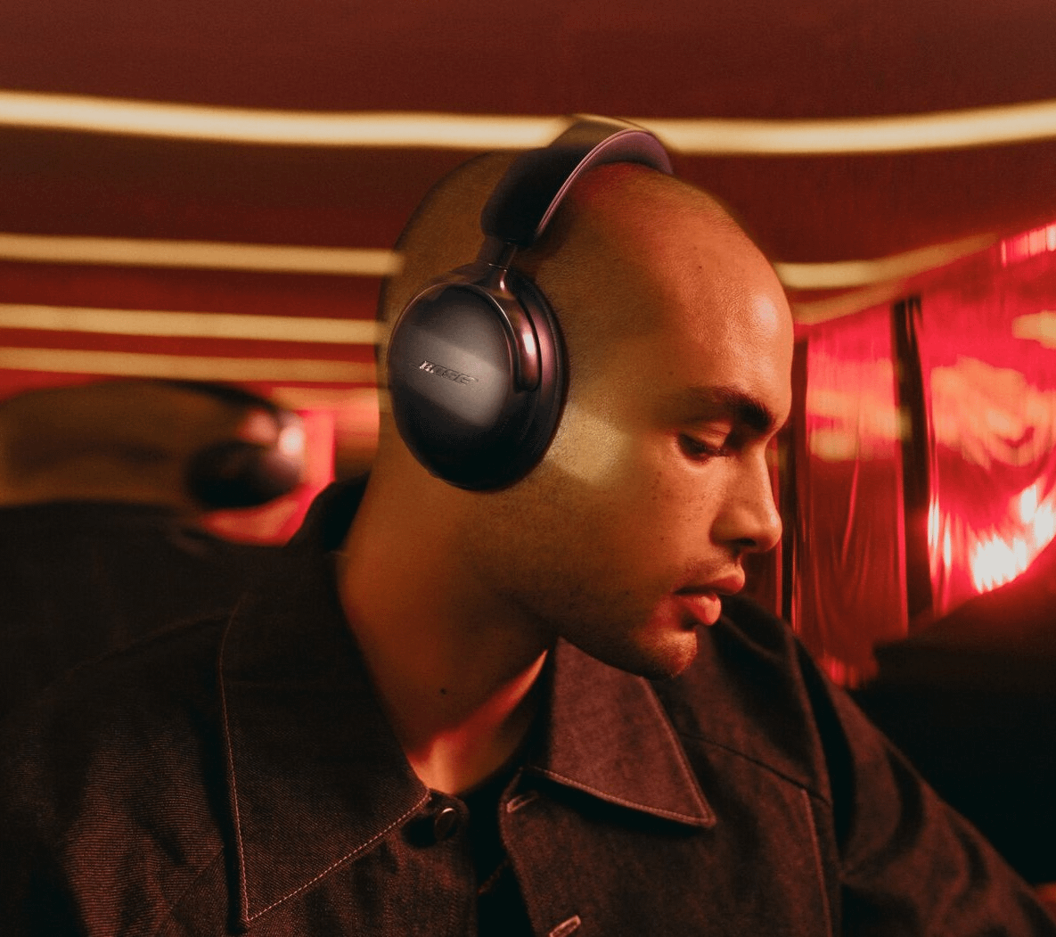 Bose QuietComfort Ultra 2nd Gen: The Headphones Everyone Will Be Talking About This Fall 6 Man wearing Bose QuietComfort Ultra 2nd Gen headphones in Black color.