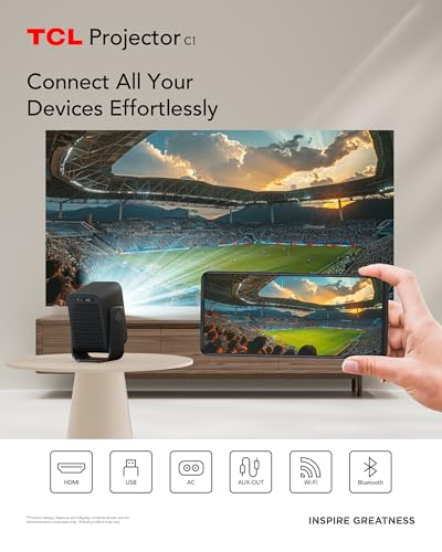 TCL C1 Google TV Portable Projector -