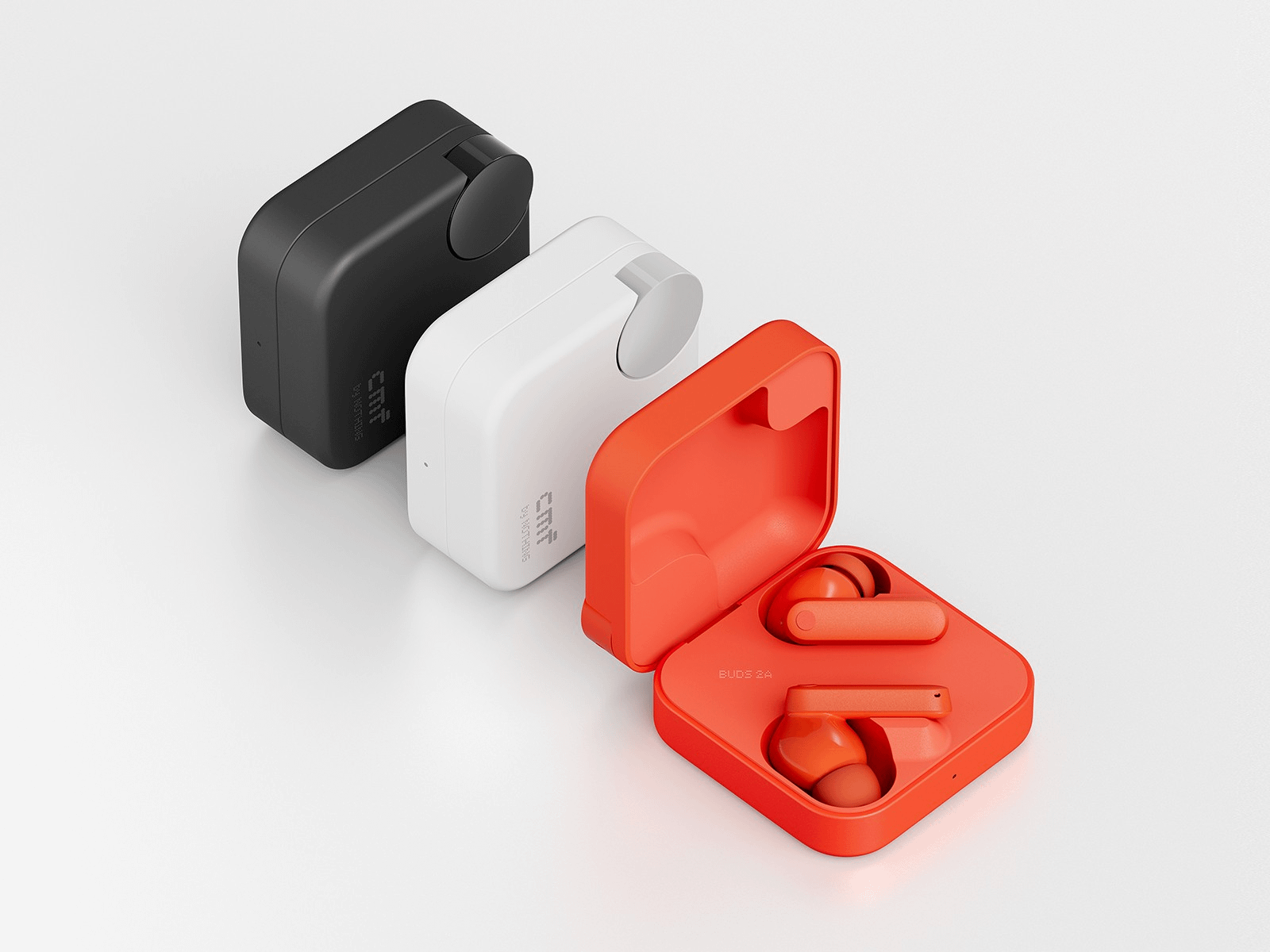 The Best Earbuds Under $30 Just Ruined My Loyalty to Sony 4 CMF Buds 2 Wireless Earbuds in black, white, and orange colors.