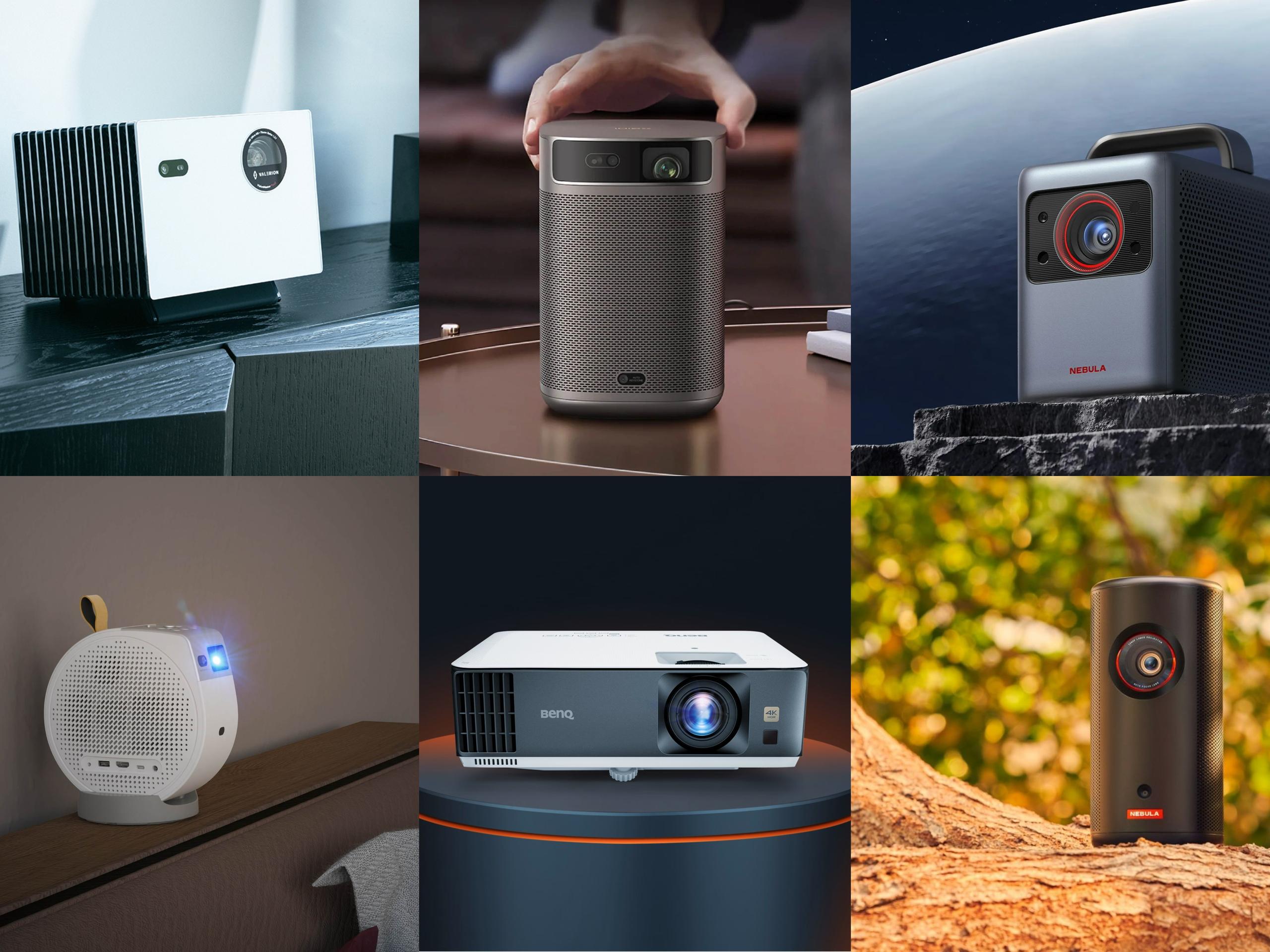 Collage of various projectors.