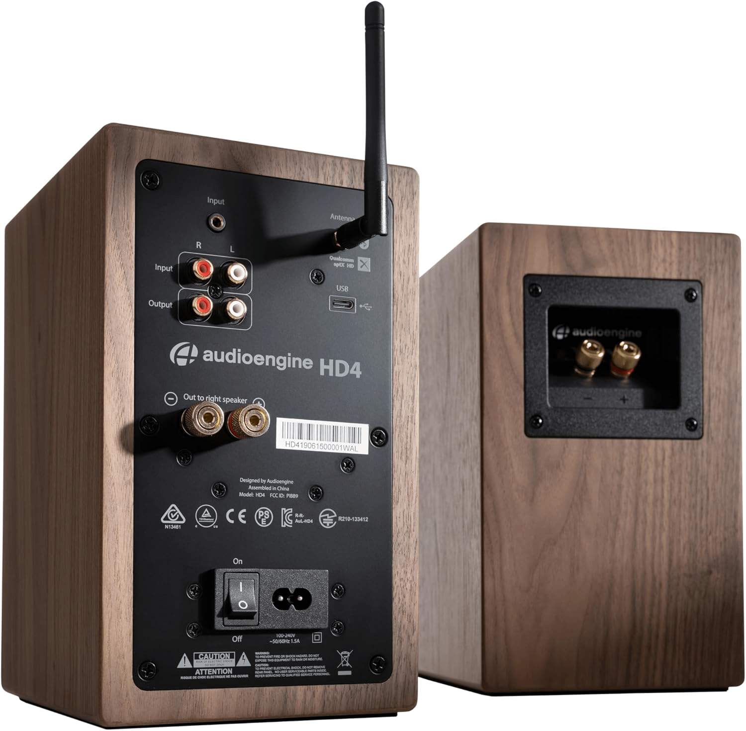 I Found the Perfect Desktop Speakers—And They’re $100 Off Ahead of Black Friday 2 Audioengine HD4 speakers rear view.