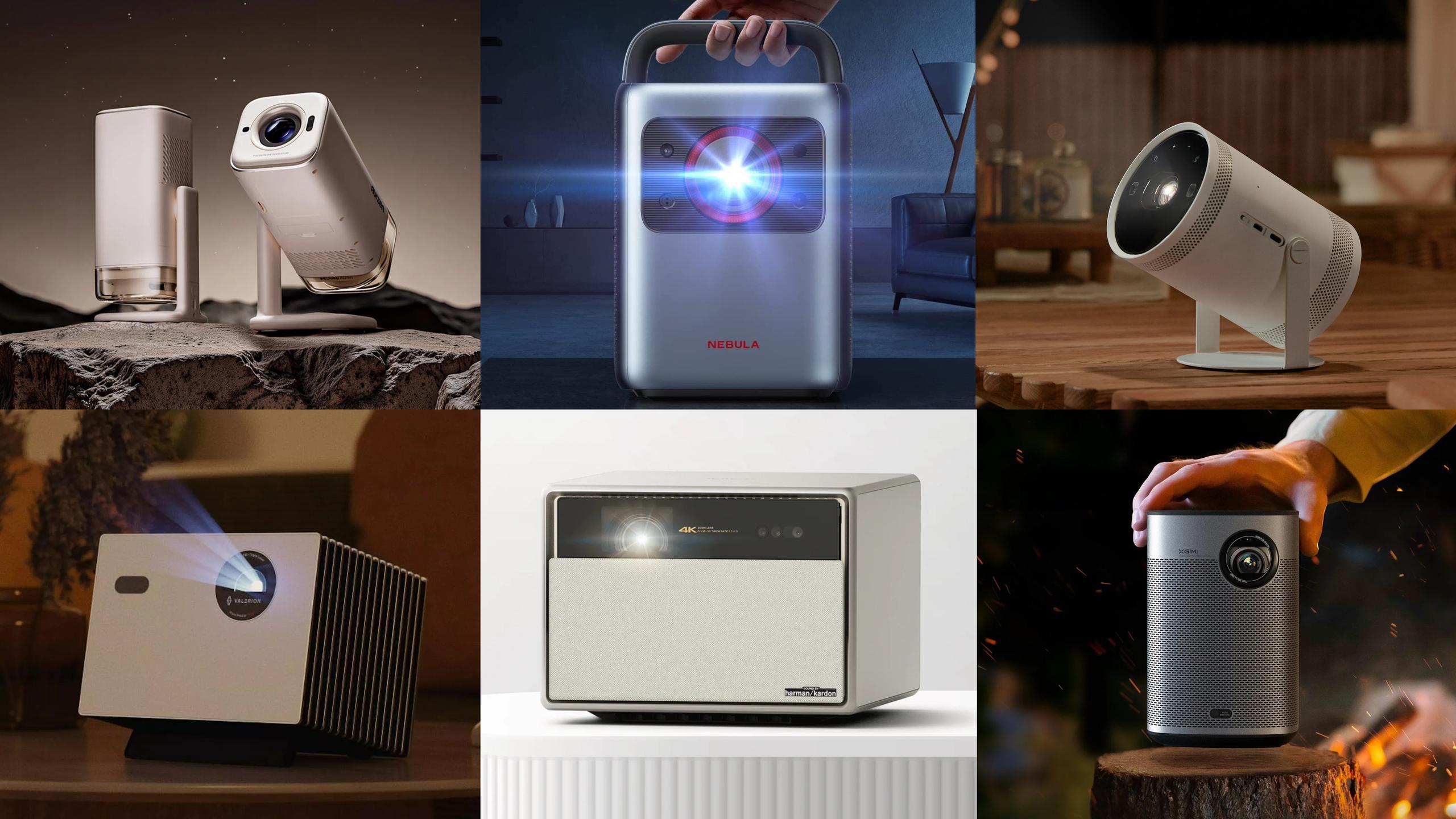 Various portable and 4K projectors on display